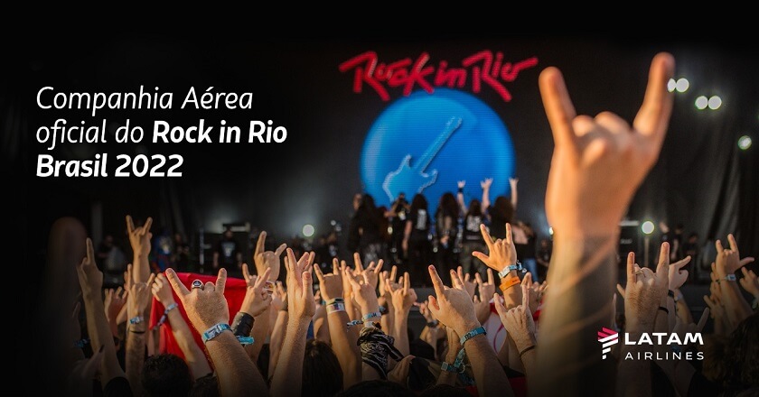 Latam em parceria com o Rock in Rio Brasil 2022