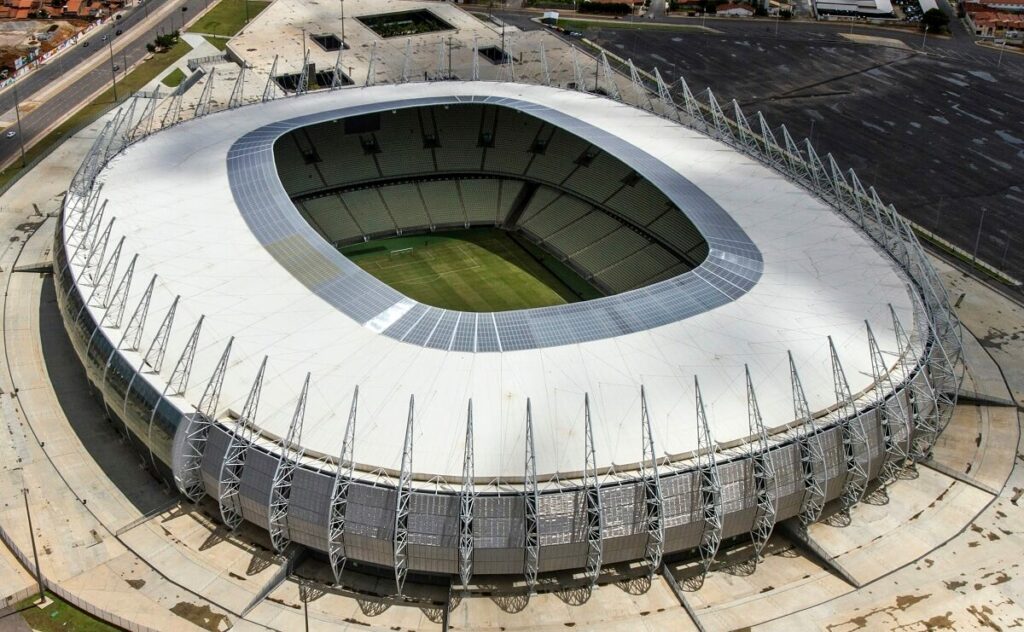 imagem aérea da Arena Castelão